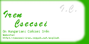 iren csecsei business card